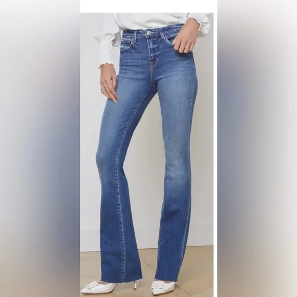 L'AGENCE Classic Blue Boot Cut Jeans - Picture 1 of 9